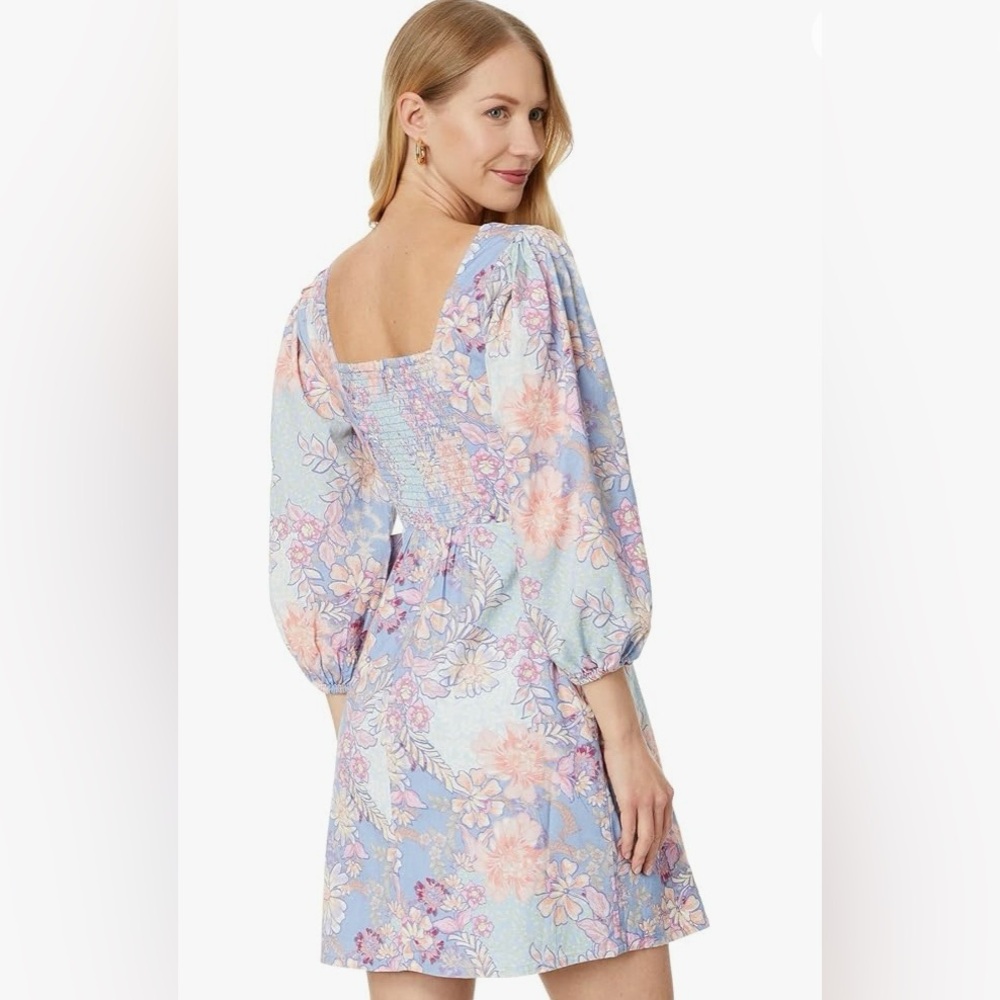 Vince Camuto Women's Ptd Linen Aline Dress - Size 0 - Picture 2 of 12